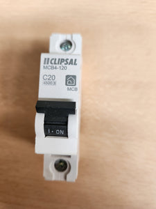Clipsal 20 Amp Miniature Circuit Breaker MCB C Curve 1 Pole 4.5kA -  MCB4-120