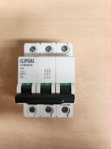 Clipsal 4CB325/6 Miniature Circuit Breaker 3 Pole 25A 6ka Switchboard