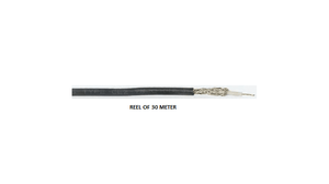 Alpha Wire 30m Black PVC Coaxial Cable RG62A/U 6.15mm Outer Dia - 9062AC BK005