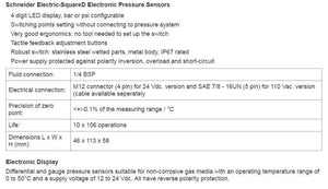 Telemecanique XMLF040D2025 Differential Pressure Sensor