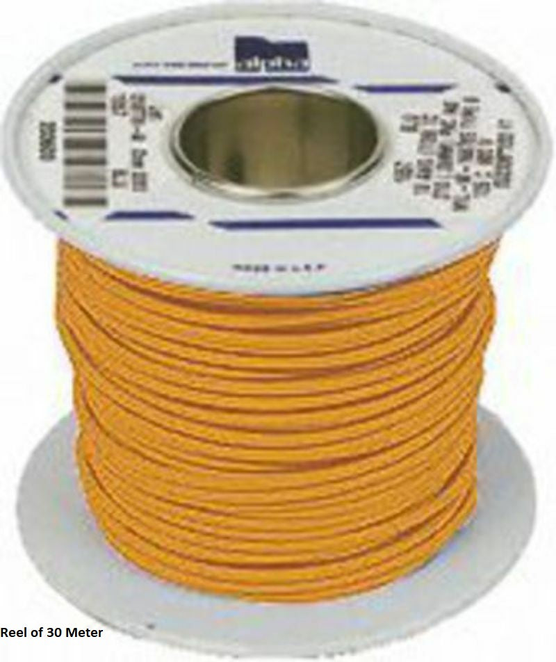 Alpha Wire hook Up wire MIL-W-168 - 30M REEL- 1858/19 OR005 BRAND NEW - J & M Global Electronics Pty Ltd