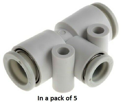 SMC Tee KQ2T10-08A Tube-to-Tube Adapter (In a Pack of 5) - J & M Global Electronics Pty Ltd