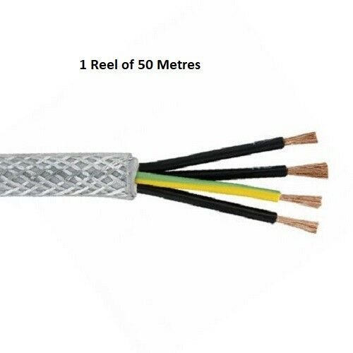 RS Pro RS-098 SY 4 Core SY Control Cable 2.5 mm², 50m (1 Reel of 50 Meters) - J & M Global Electronics Pty Ltd