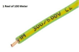 RS Pro 6A-2491B1-GW Green/Yellow, 100m Zero Halogen Equipment Wire - J & M Global Electronics Pty Ltd