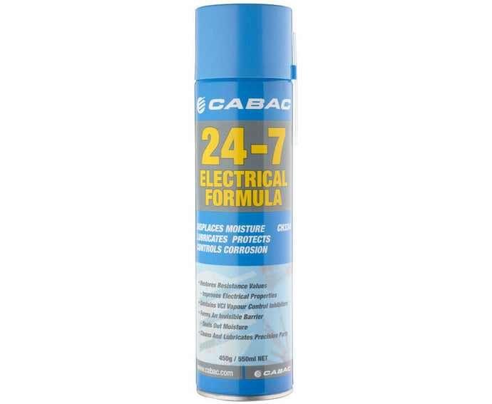 CABAC 24/7 MULTI FUNCTIONAL SPRAY 450g Lubricates &Prevents Electrical Failure  - New Amazing Price, Best Quality - J & M Global Electronics Pty Ltd
