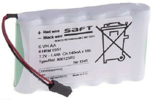 Saft 800123RS-6-VHAA 7.2V NiCd AA Rechargeable Battery Pack, 940mAh - J & M Global Electronics Pty Ltd